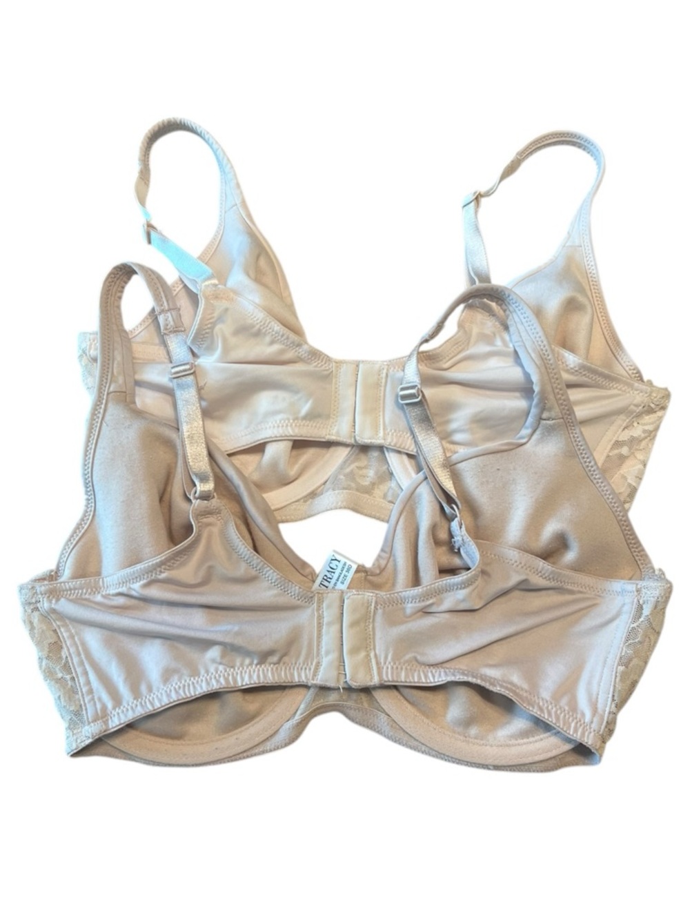 Ellen Tracy Soft Cream Lace Underwire Support Bra. Pack of 2 - Picture 2 of 3